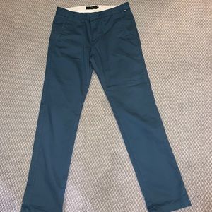 Mens 32/31 Vans teal blue chino